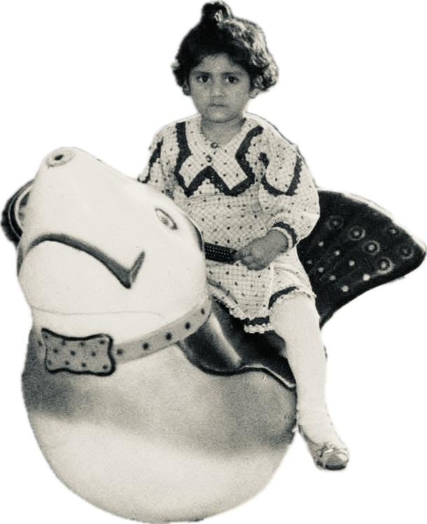 A childhood photo of Amna as a little girl